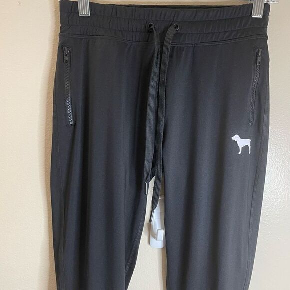 PINK|by Victoria Secret| Ultimate|Black basic|Track pant| Joggers| zipper pocket - Picture 10 of 11